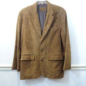 Vintage Grant Thomas Suede Leather Blazer Jacket Brown Men’s Size Large